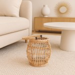 Lanterne bois et verre 21cm pour déco | Hashtag Déco