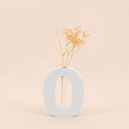 Vase forme o 12cm céramique blanche | Hashtag Déco