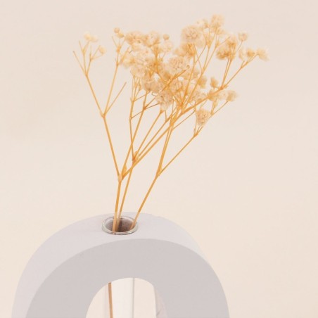 Vase forme o 12cm céramique blanche | Hashtag Déco