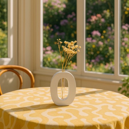 Vase forme o 12cm céramique blanche | Hashtag Déco