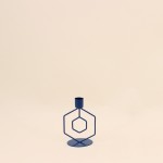 Lot de 2 bougeoirs métal bleu élégant | Hashtag Déco