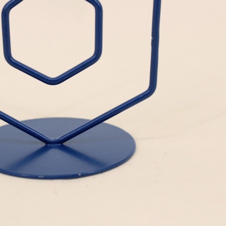 Lot de 2 bougeoirs métal bleu élégant | Hashtag Déco