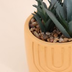 Plante grasse artificielle pot orange | Hashtag Déco