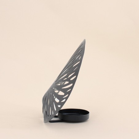 Photophore moderne métal noir 14cm | Hashtag Déco