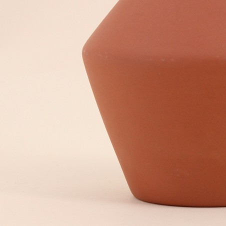 Vase géométrique céramique blanc 20cm | Hashtag Déco