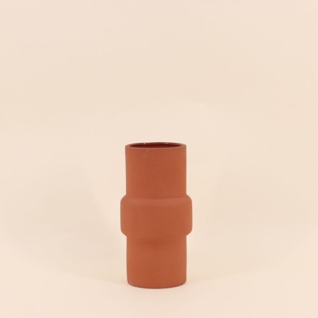Vase tube rond 20cm en verre transparent | Hashtag Déco