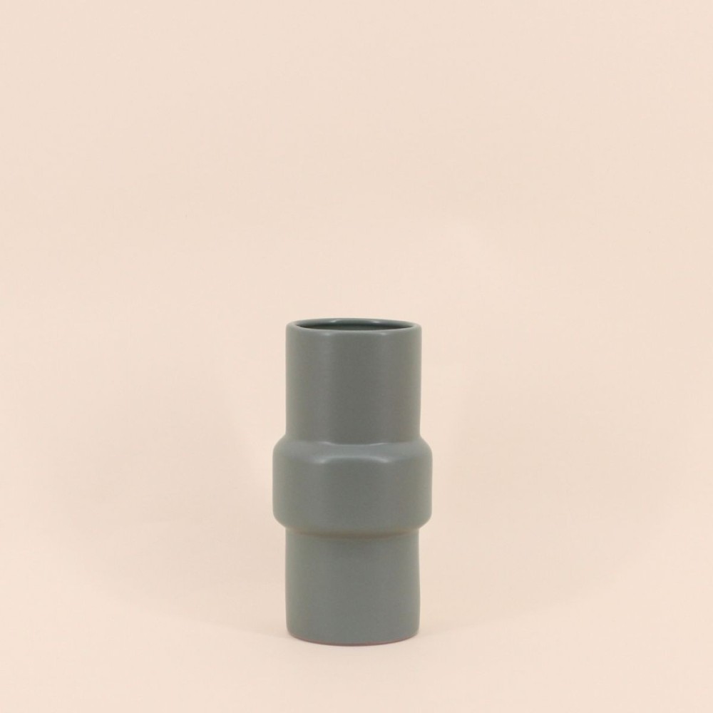 Vase tube rond 20cm en verre transparent | Hashtag Déco