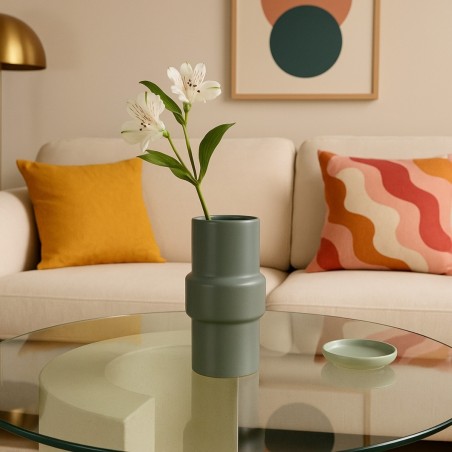 Vase tube rond 20cm en verre transparent | Hashtag Déco