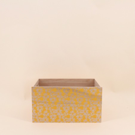 Set de 3 caisses fleuris bois colorées | Hashtag Déco