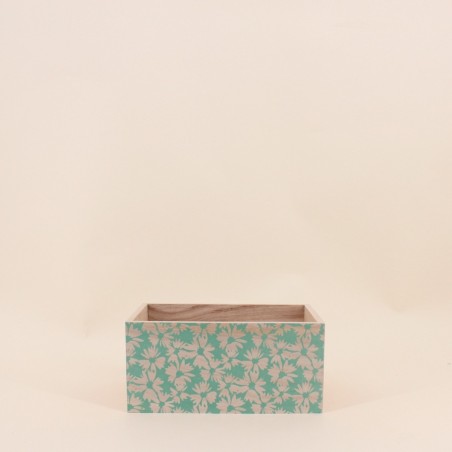 Set de 3 caisses fleuris bois colorées | Hashtag Déco