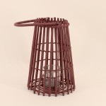 Lanterne en rotin conique beige 30cm | Hashtag Déco
