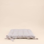 Lot de 4 galettes de chaises coton beige 40x40cm | Hashtag Dé