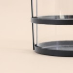 Lanterne métal noir et verre 20x10cm élégante | Hashtag Déco