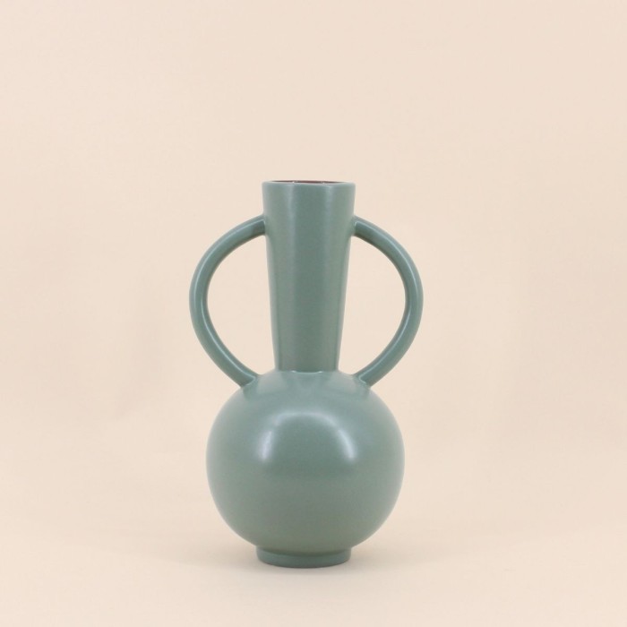 Vase double anses en céramique blanc 29cm | Hashtag Déco
