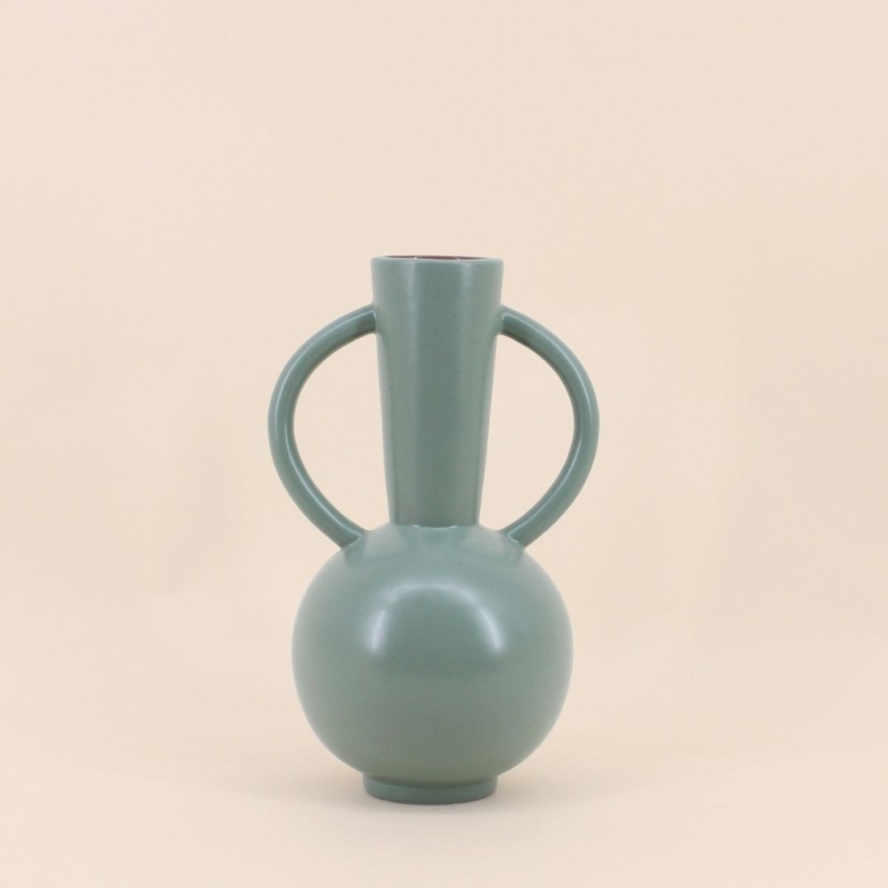 Vase double anses en céramique blanc 29cm | Hashtag Déco