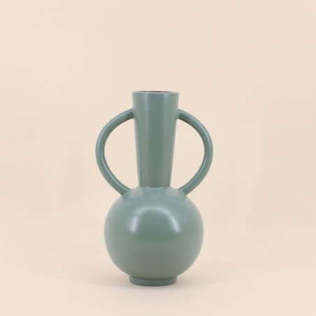 Vase double anses en céramique blanc 29cm | Hashtag Déco