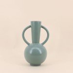 Vase double anses en céramique blanc 29cm | Hashtag Déco