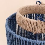 Lanterne en corde bleu marron 40cm | Hashtag Déco