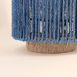 Lanterne en corde bleu marron 40cm | Hashtag Déco