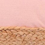 Coussin de sol tissu et jute 40x40cm beige | Hashtag Déco