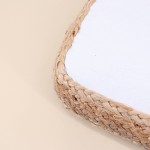Coussin de sol tissu et jute 40x40cm beige | Hashtag Déco