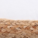 Coussin de sol tissu et jute 40x40cm beige | Hashtag Déco