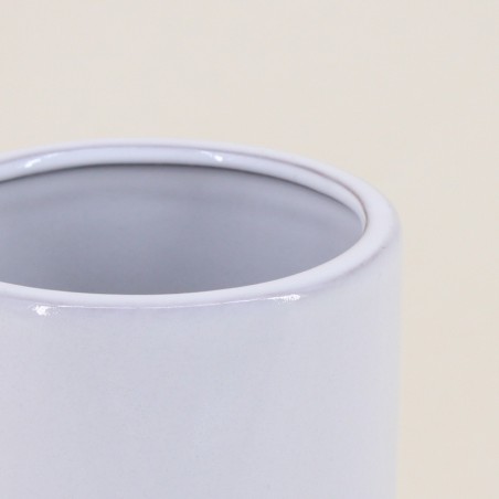 Vase tube céramique bicolore 25cm élégant | Hashtag Déco