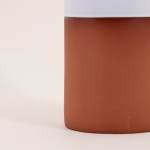 Vase tube céramique bicolore 25cm élégant | Hashtag Déco