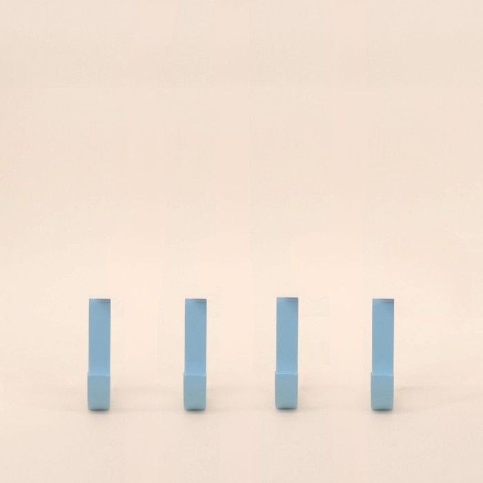 Lot de 4 patères minimalistes bois noires | Hashtag Déco