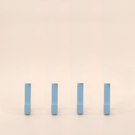 Lot de 4 patères minimalistes bois noires | Hashtag Déco