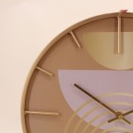 Horloge ronde métal doré 40cm élégante | Hashtag Déco