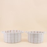 Set de 2 paniers en corde beige avec poignées | Hashtag Déco