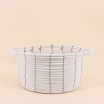 Set de 2 paniers en corde beige avec poignées | Hashtag Déco