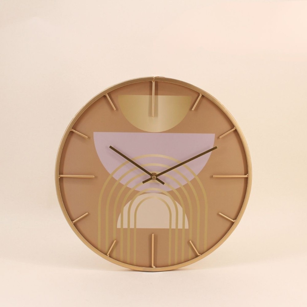Horloge ronde métal doré 40cm élégante | Hashtag Déco
