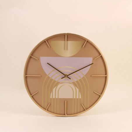 Horloge ronde métal doré 40cm élégante | Hashtag Déco