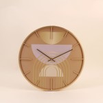 Horloge ronde métal doré 40cm élégante | Hashtag Déco