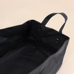 Panier rectangulaire noir en osier 33x23cm | Hashtag Déco