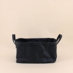 Panier rectangulaire noir osier 36x26cm | Hashtag Déco