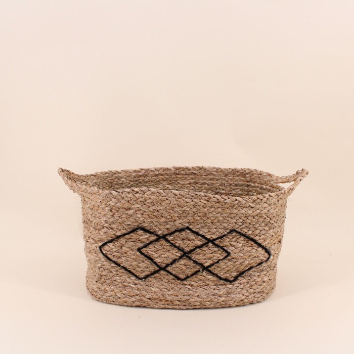 Panier rectangulaire fibres naturelles beige | Hashtag Déco