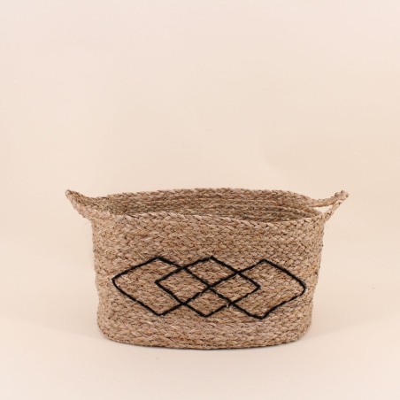 Panier rectangulaire fibres naturelles beige | Hashtag Déco