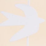 Bougeoir oiseau métal blanc 20cm élégant | Hashtag Déco