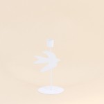 Lot de 3 bougeoirs oiseau métal blanc | Hashtag Déco