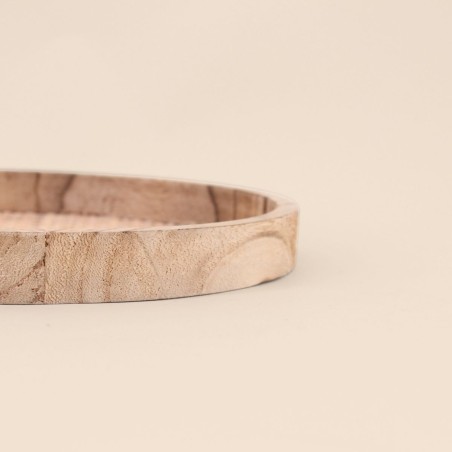Plateau rond en cannage beige 24cm | Hashtag Déco