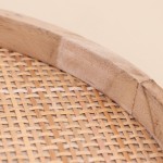 Set de 2 plateaux ronds cannage naturel | Hashtag Déco