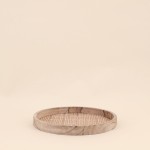 Set de 2 plateaux ronds cannage naturel | Hashtag Déco