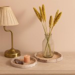 Set de 2 plateaux ronds cannage naturel | Hashtag Déco