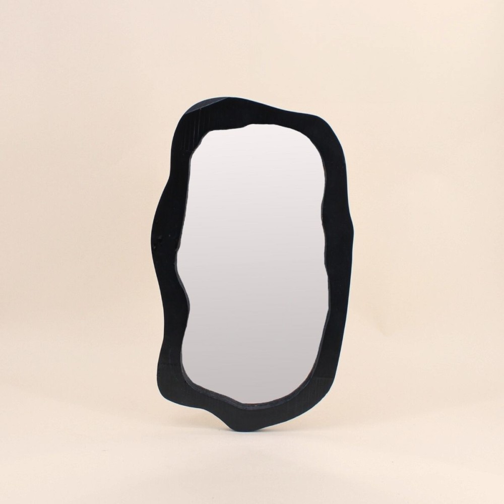 Miroir organique bois noir 50x30cm | Hashtag Déco