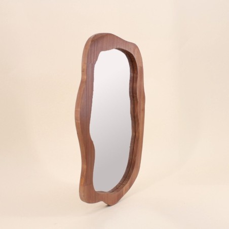 Miroir organique bois naturel 50x30cm | Hashtag Déco