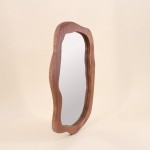 Miroir organique bois naturel 50x30cm | Hashtag Déco