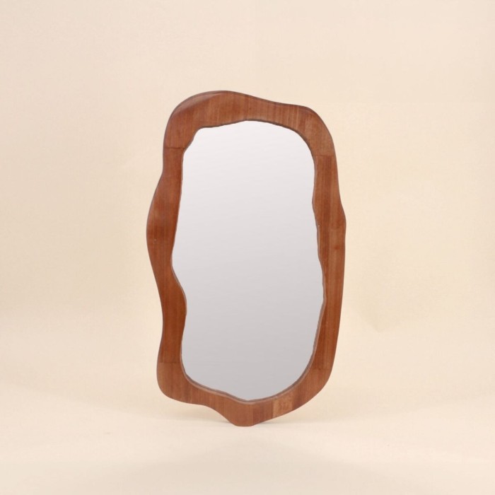 Miroir organique bois naturel 50x30cm | Hashtag Déco